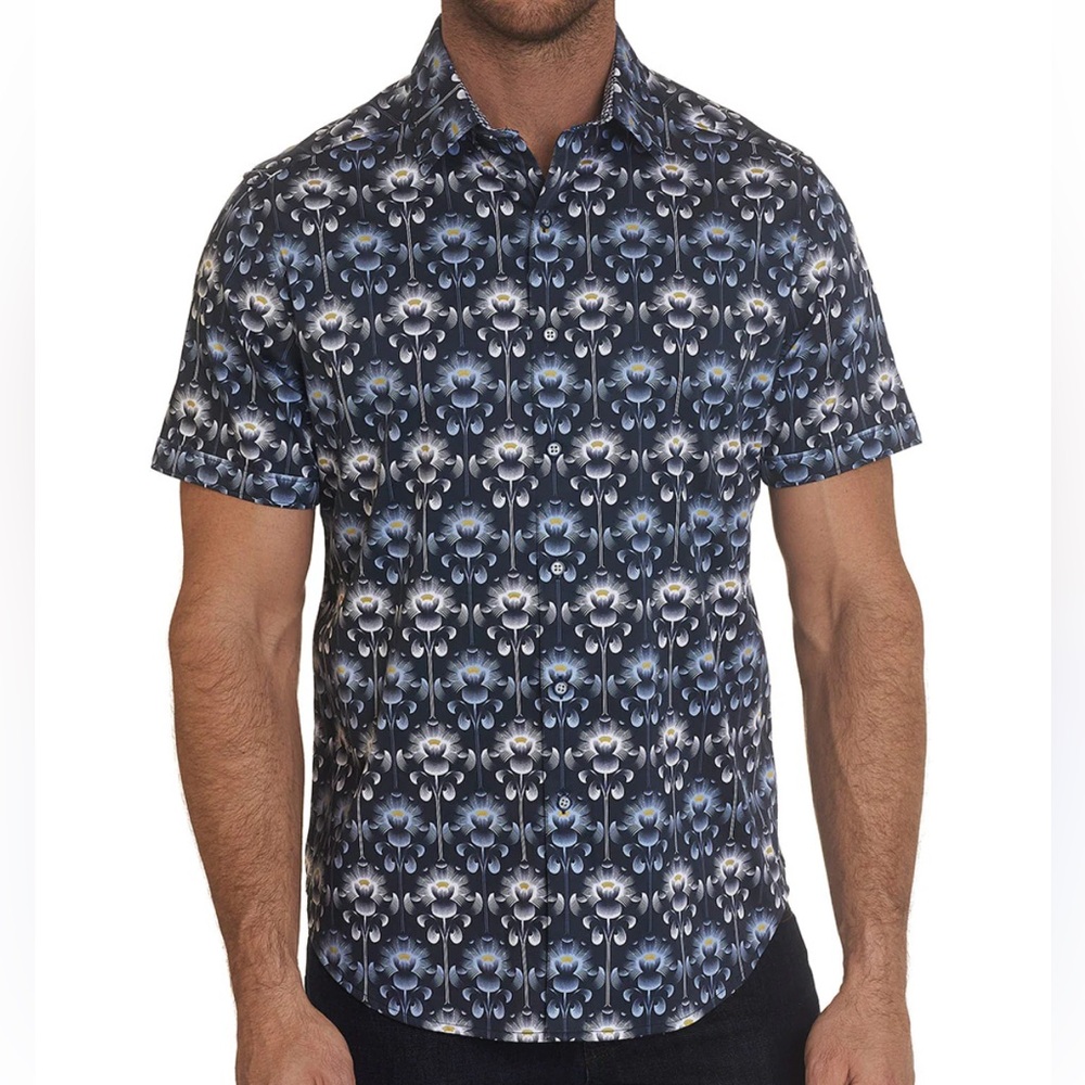 Robert Graham Accolade Navy Button Down Size XS